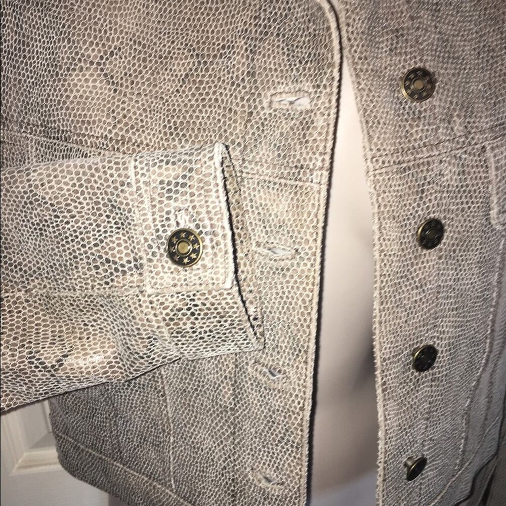 Brandon Thomas Python Snake Pattern LEATHER Jacket EUC Size Small - Picture 4 of 5